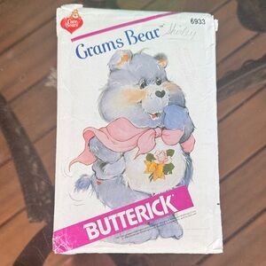 Butterick Grams Bear Sewing Pattern with Pink and White Details
